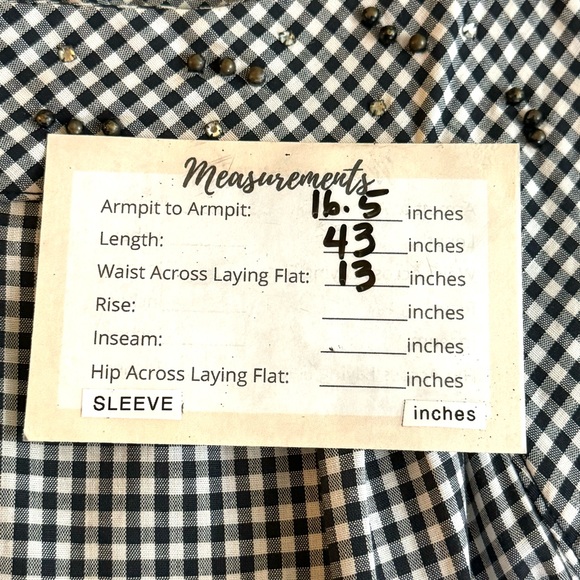 Vintage Black and White Gingham Check McKettrick - Picture 10 of 10